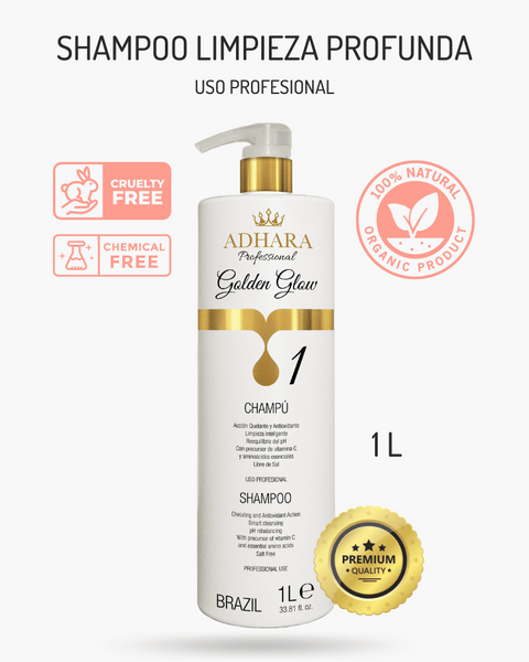 Shampoo Limpieza Profunda Golden Glow Pro 1 L