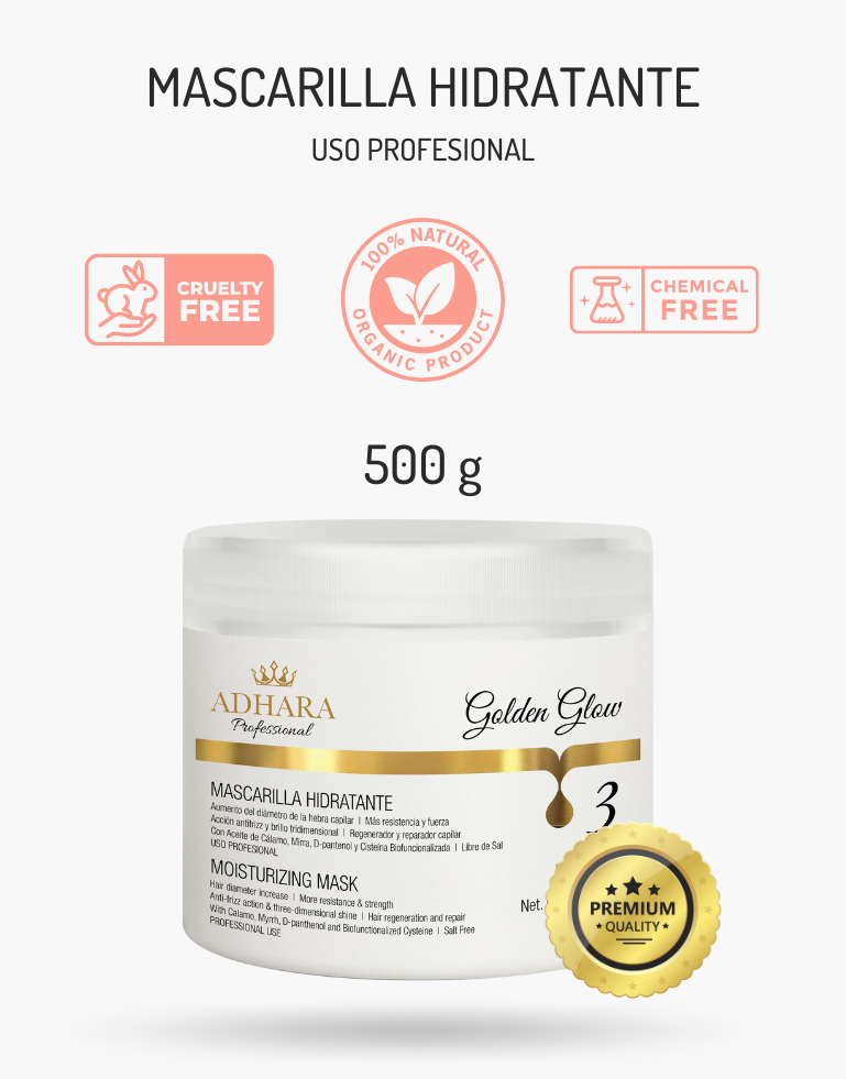 Máscara Hidratante Golden Glow 500 g