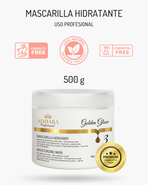 Máscara Hidratante Golden Glow 500 g