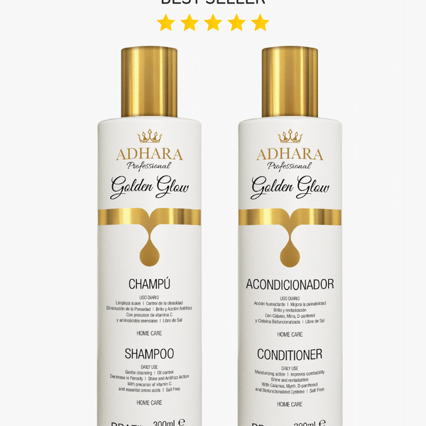 Kit Shampoo + Acondicionador Golden Glow 300 ML