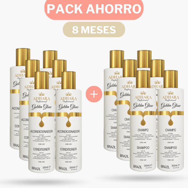 Pack Ahorro Extra Brillo y Sedosidad (8 meses)